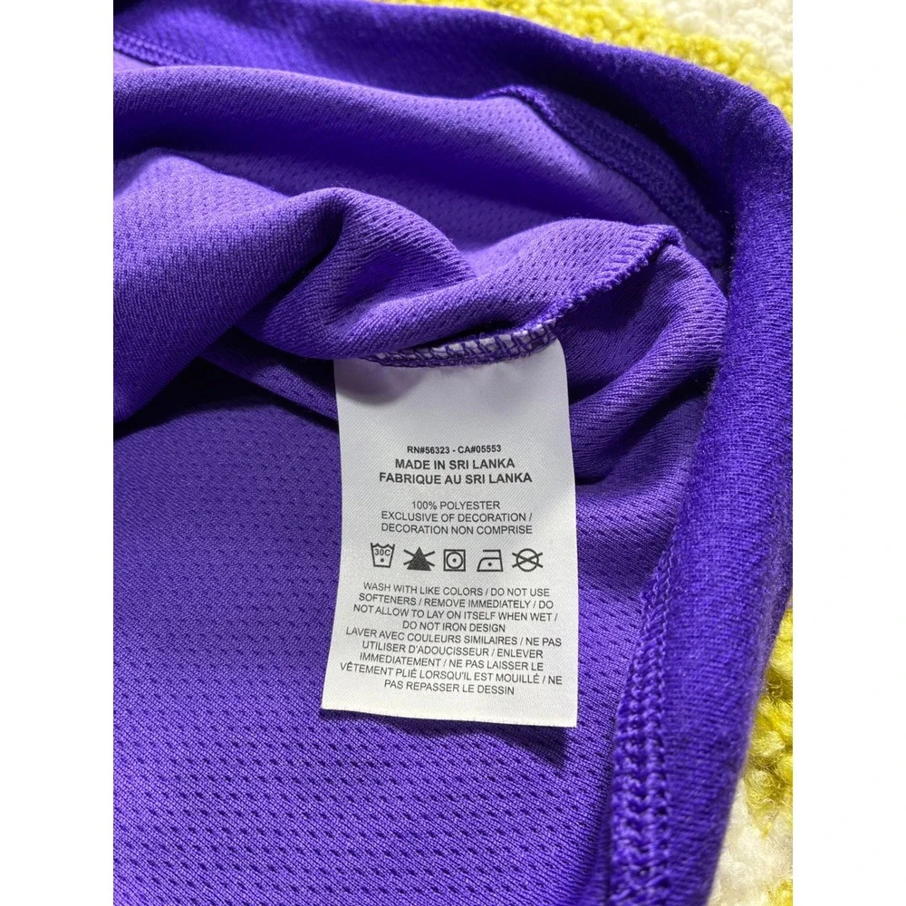 Nike NBA Los Angeles Lakers Purple Quarter Zip‎ Pullover Dri-FIT Mens Large